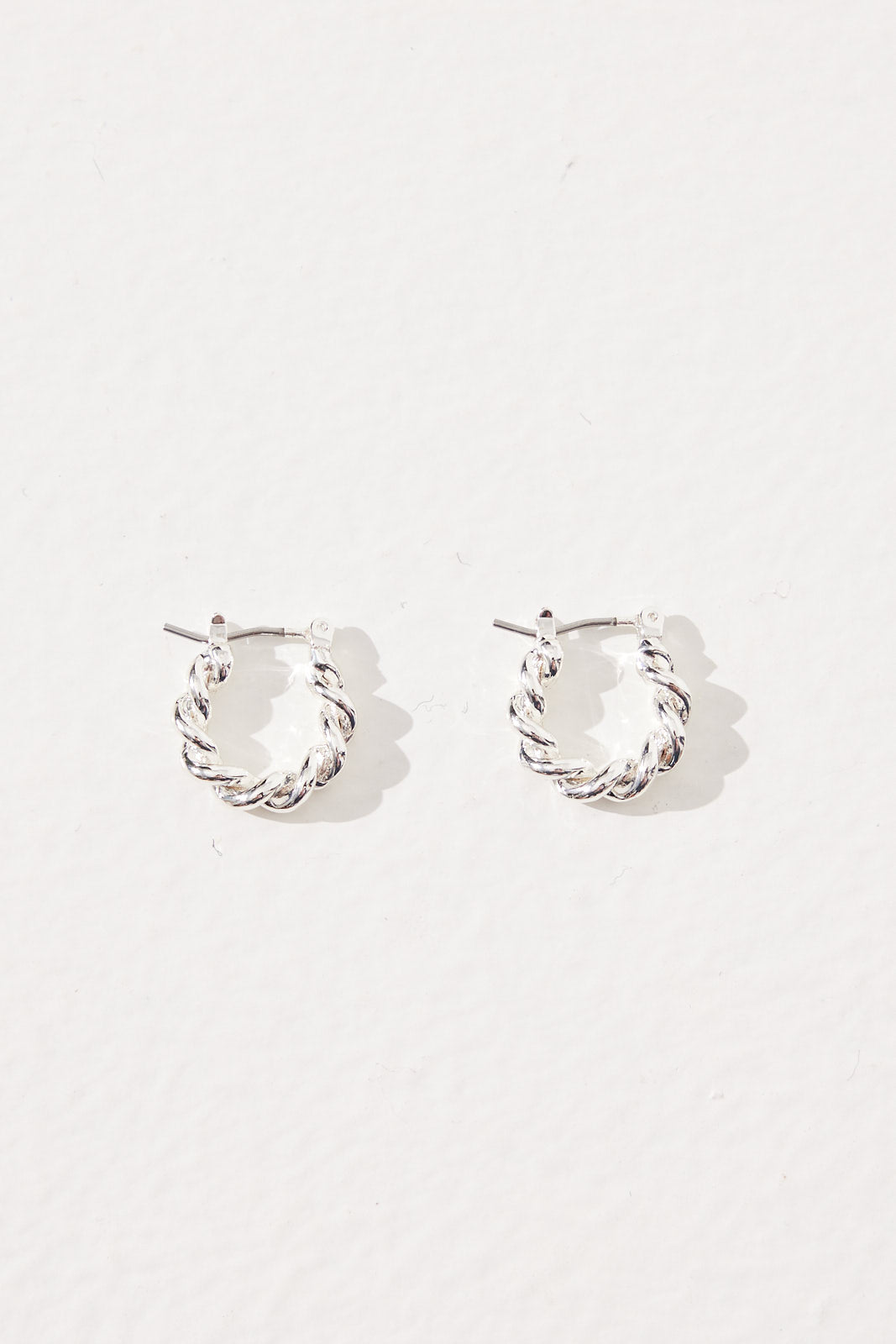 The Twirl Silver Marcasite Hoop Earrings — KO Jewellery