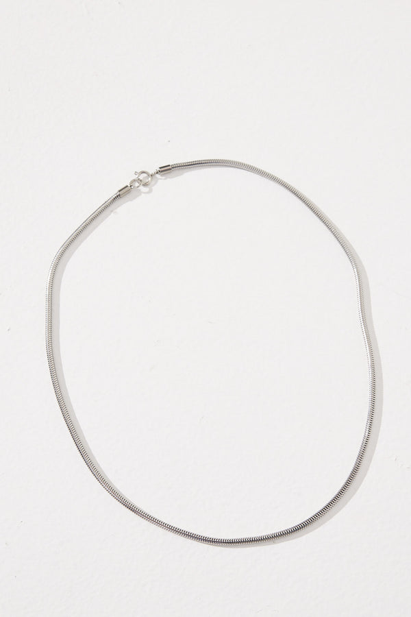 NTH Thin Snake Chain Necklace Silver