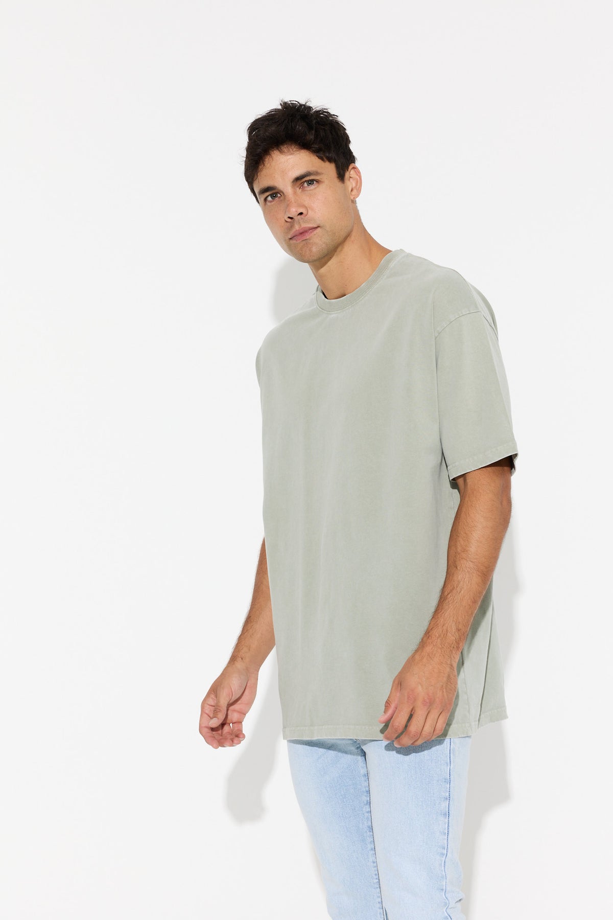 Darcy Crew Tee Cotton Army