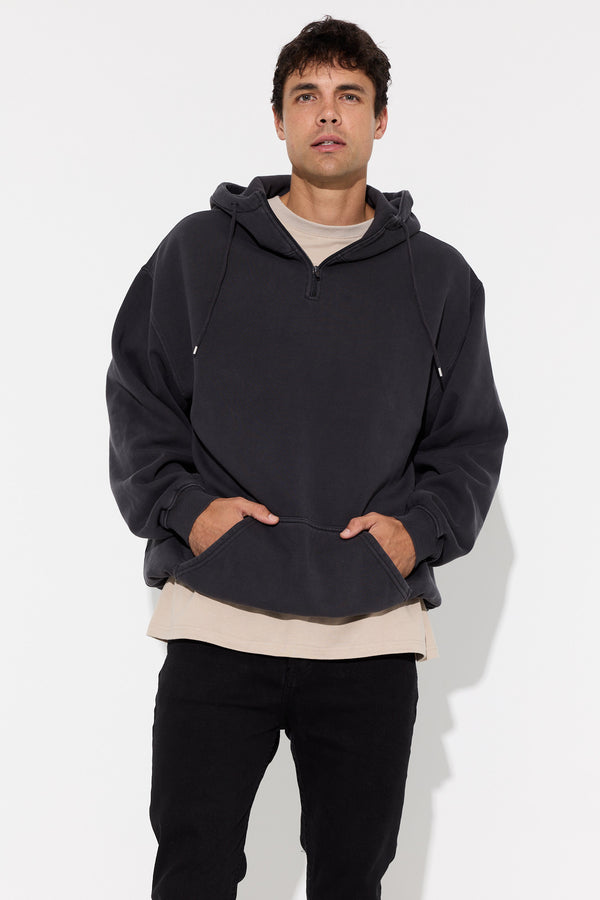 Tate Zip Hoodie Black Acid