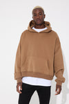 Milo Drop Shoulder Hoodie Choc