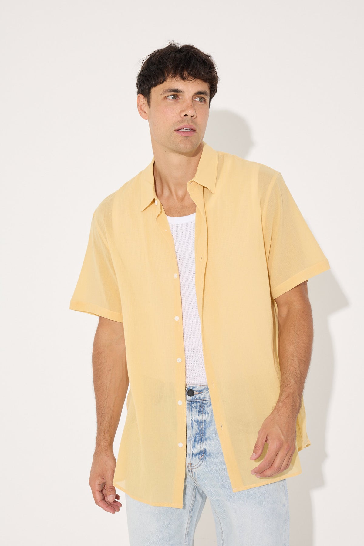 Hudson Short Sleeve Shirt Lemon - SALE