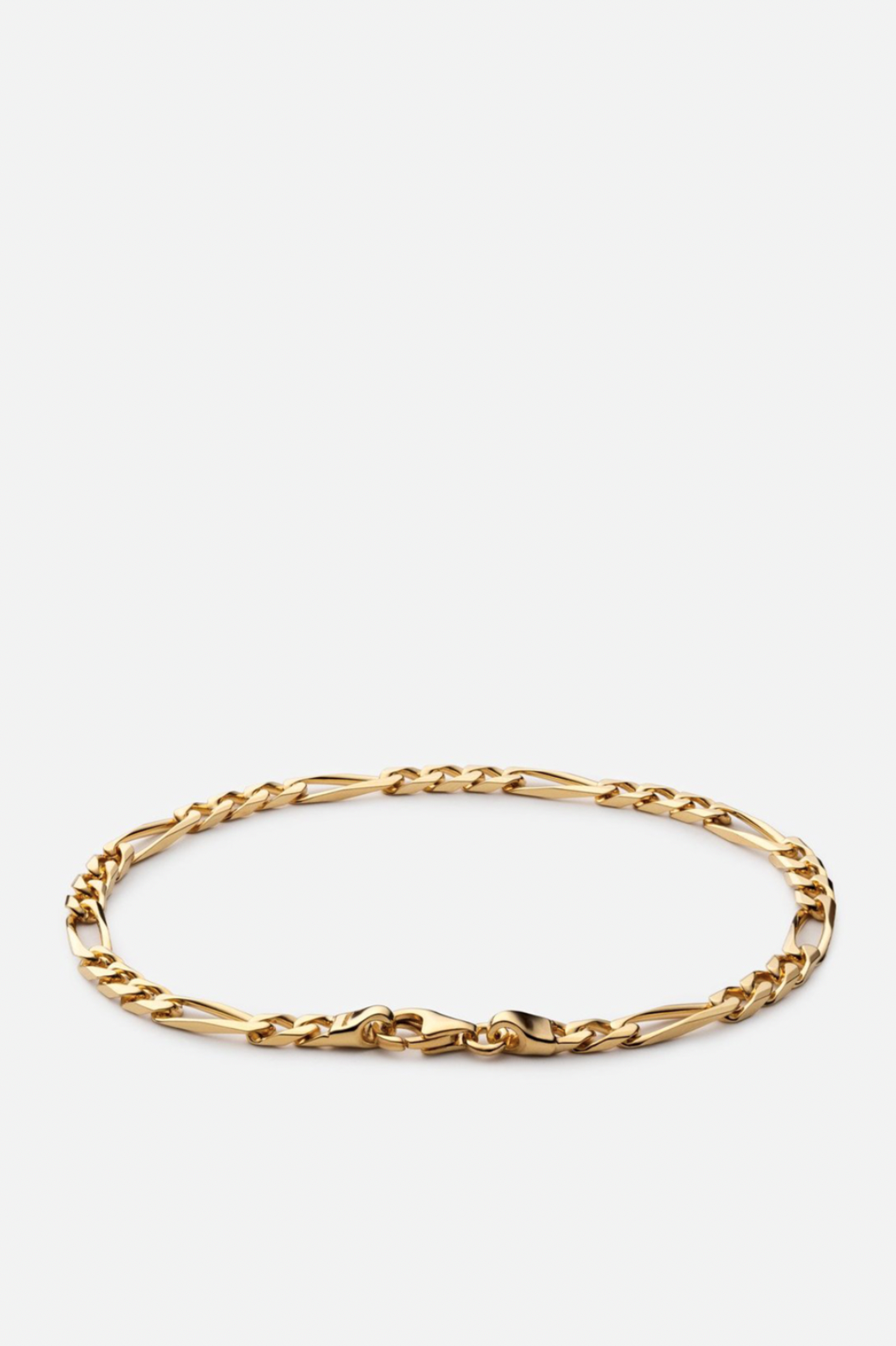 Miansai 3mm Figaro Chain Bracelet Gold Vermeil