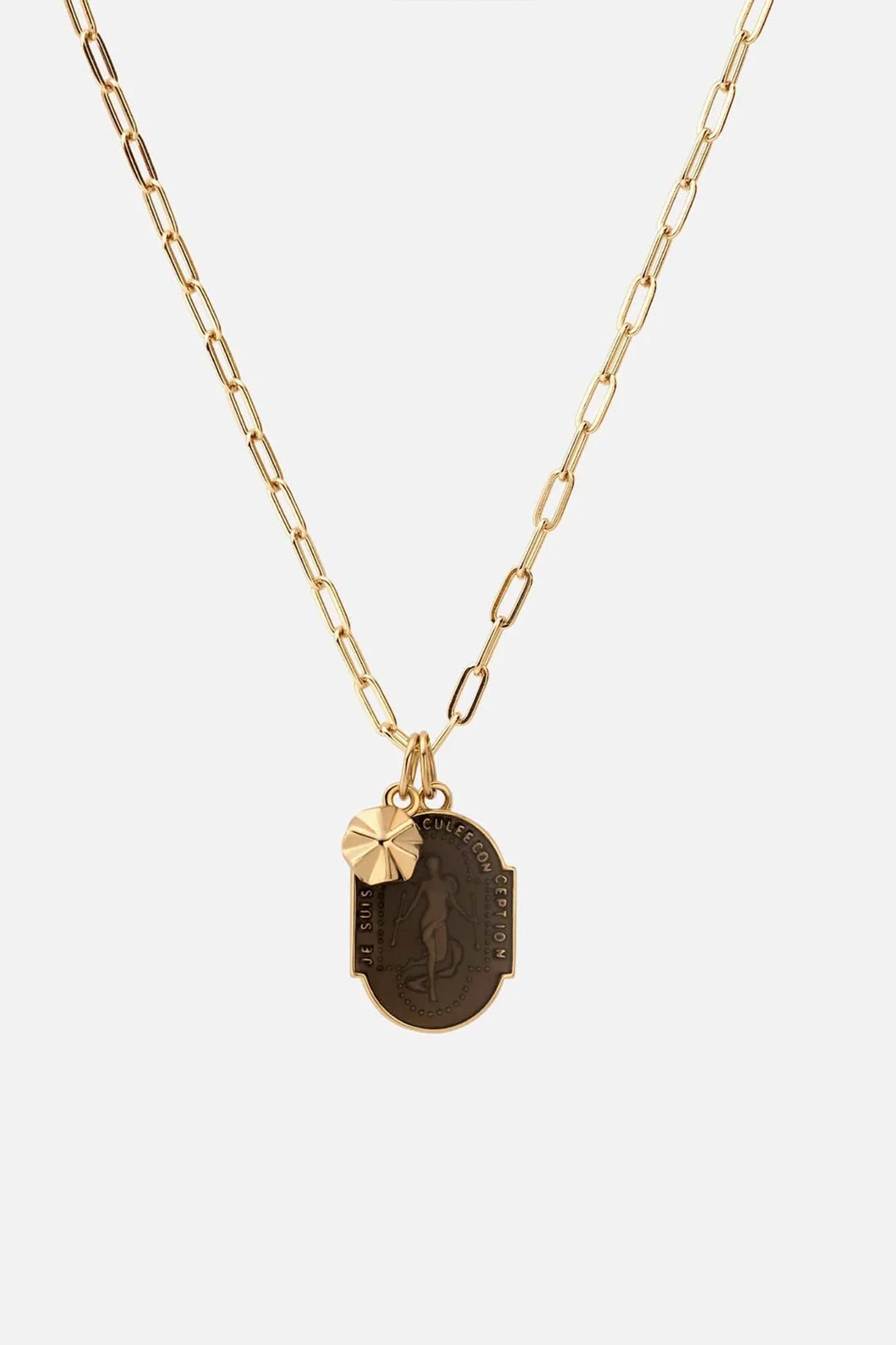 Miansai Conception Cable Chain Necklace Gold Vermeil/Gray