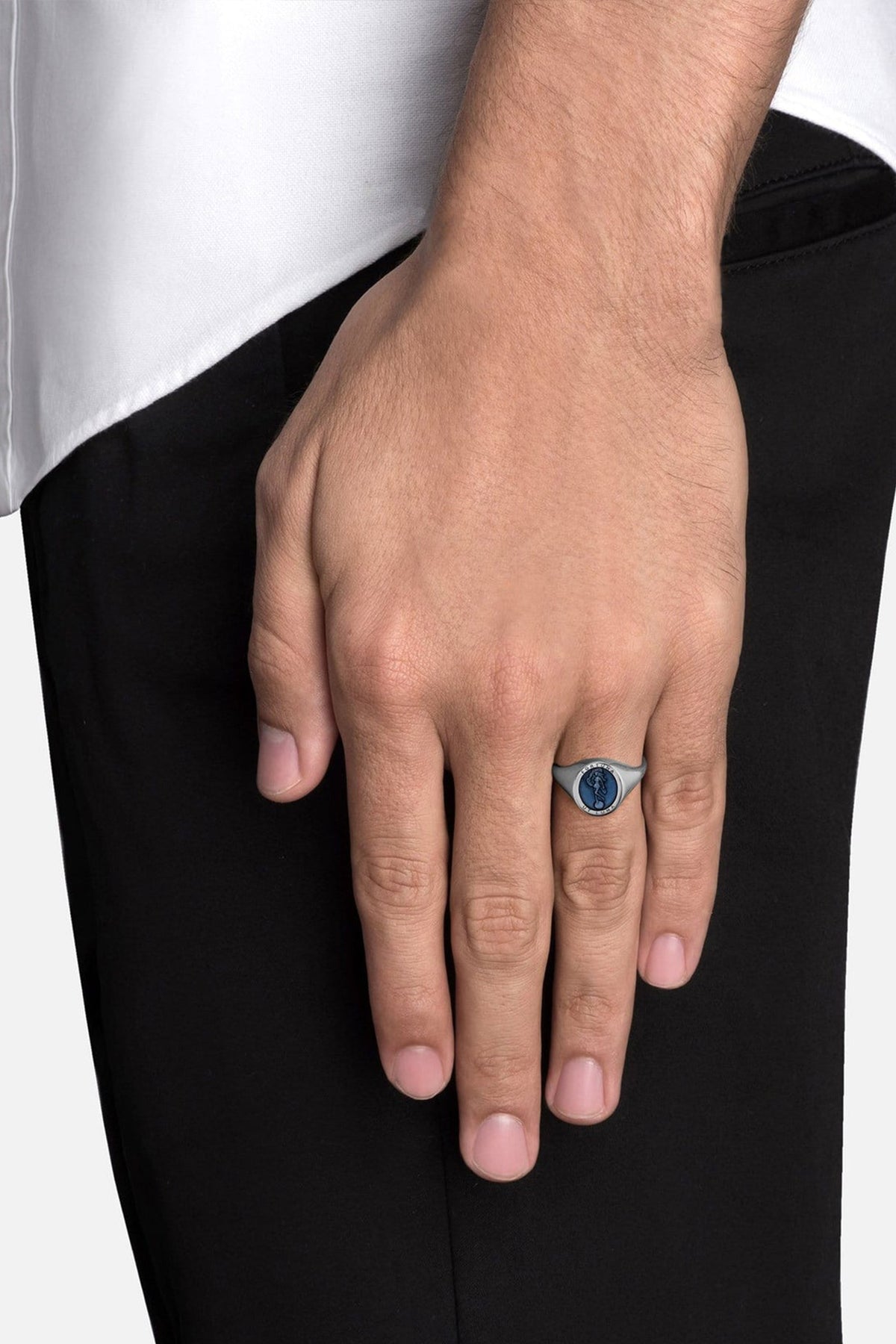 Miansai Fortuna Ring Sterling Silver/Blue