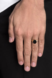 Miansai Heritage Ring Gold Vermeil/Black