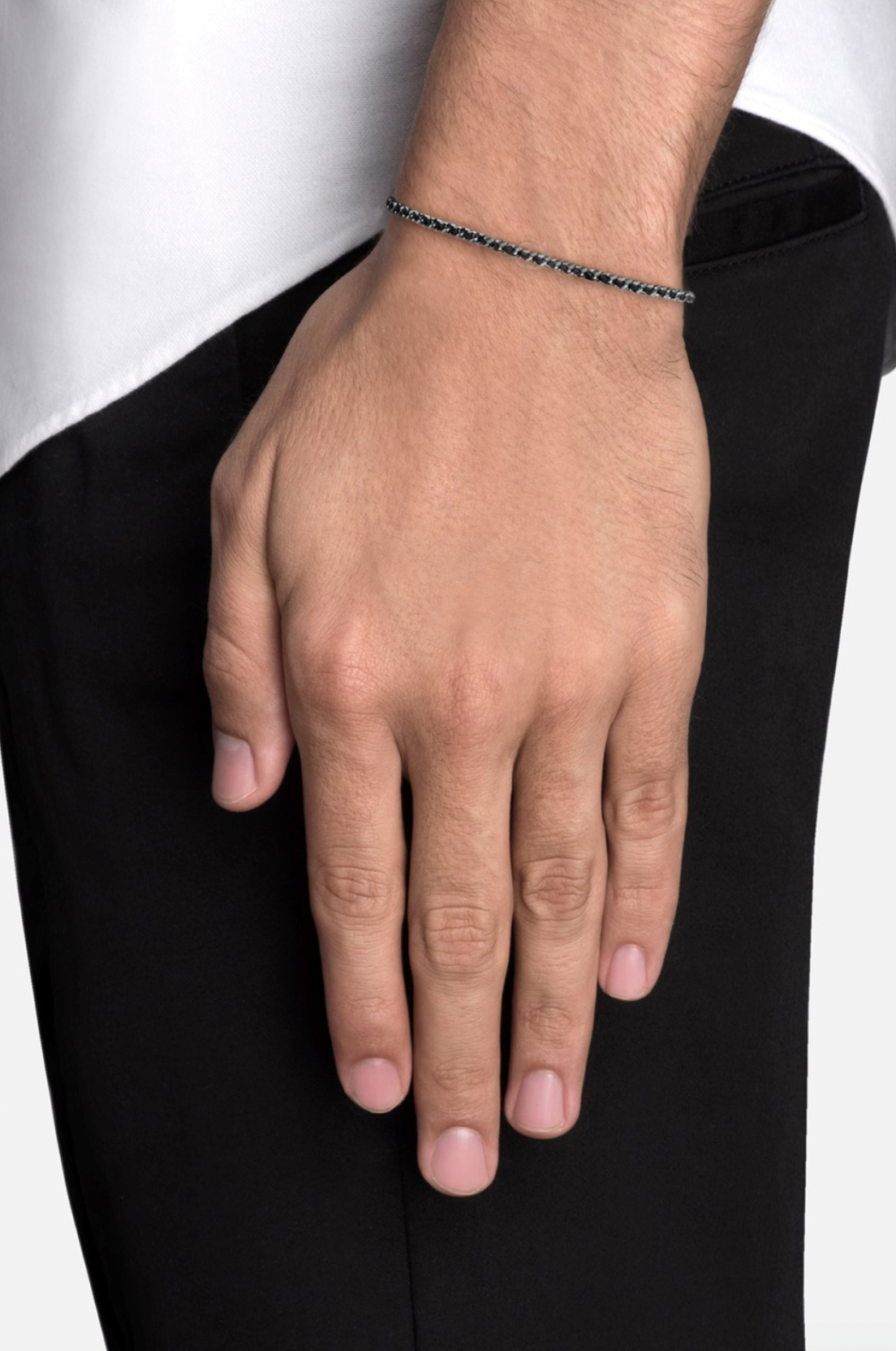 Miansai 2mm Braided Chain Bracelet Sterling Silver