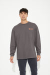 Johnny Long Sleeve Crew Charcoal