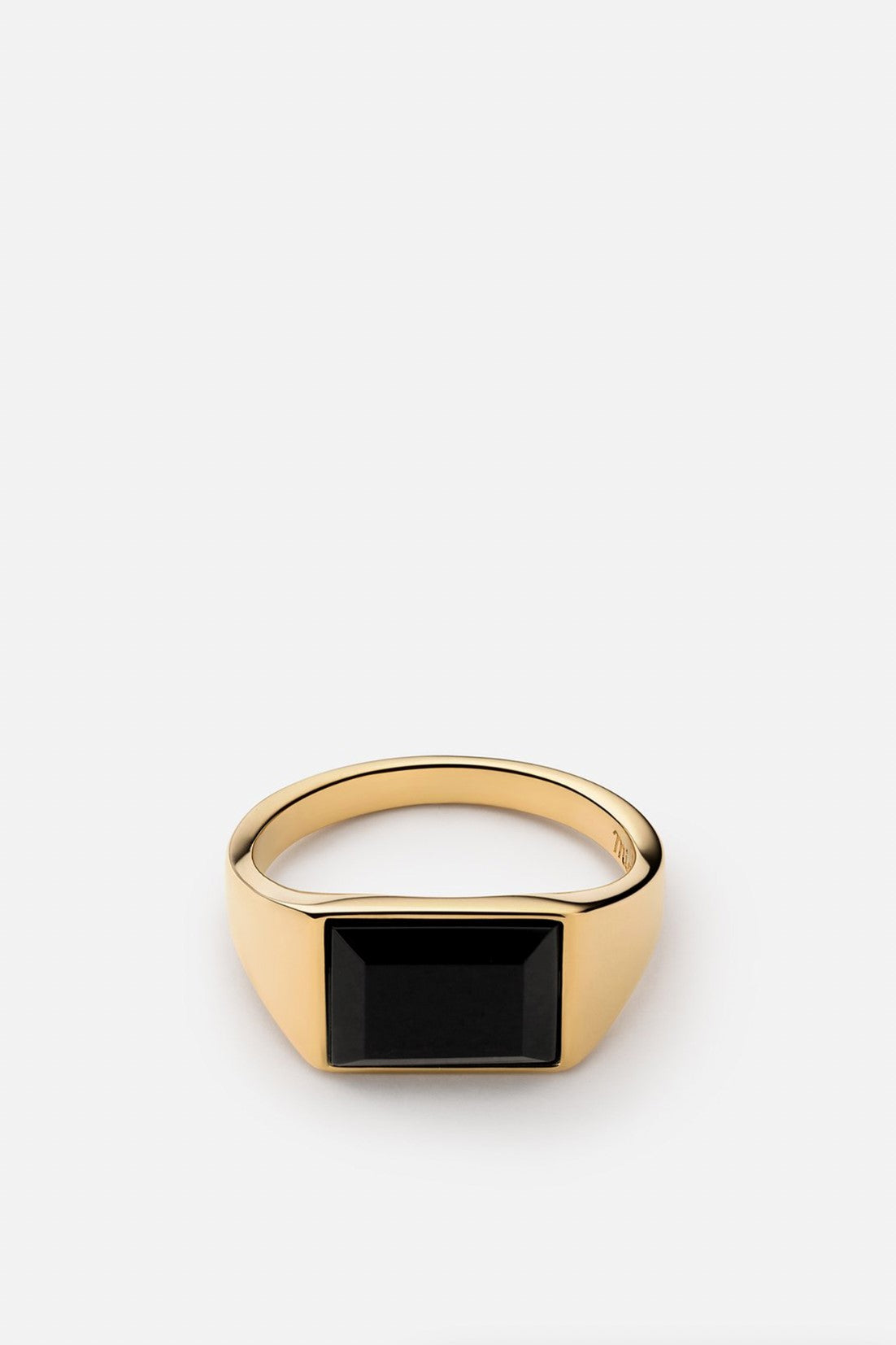 Miansai Lennox Onyx Ring Gold Vermeil