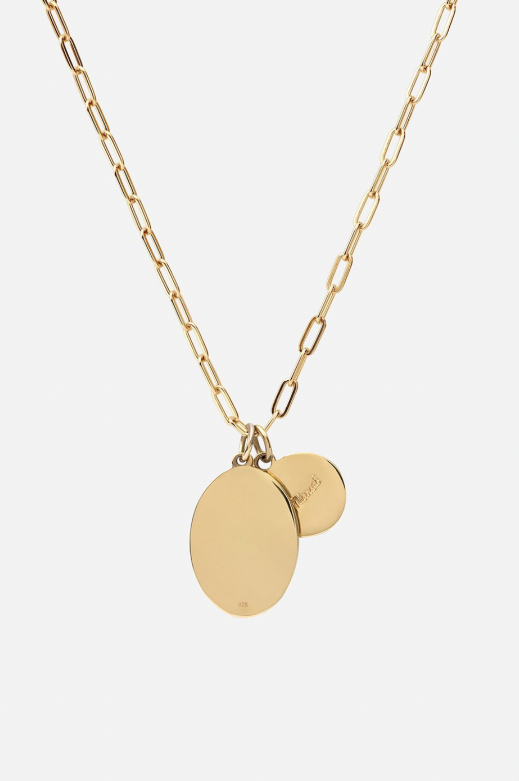 Miansai Mini Dove Cable Chain Necklace Gold Vermeil