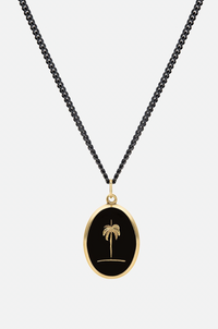 Miansai Palm Tree Necklace Gold/Black