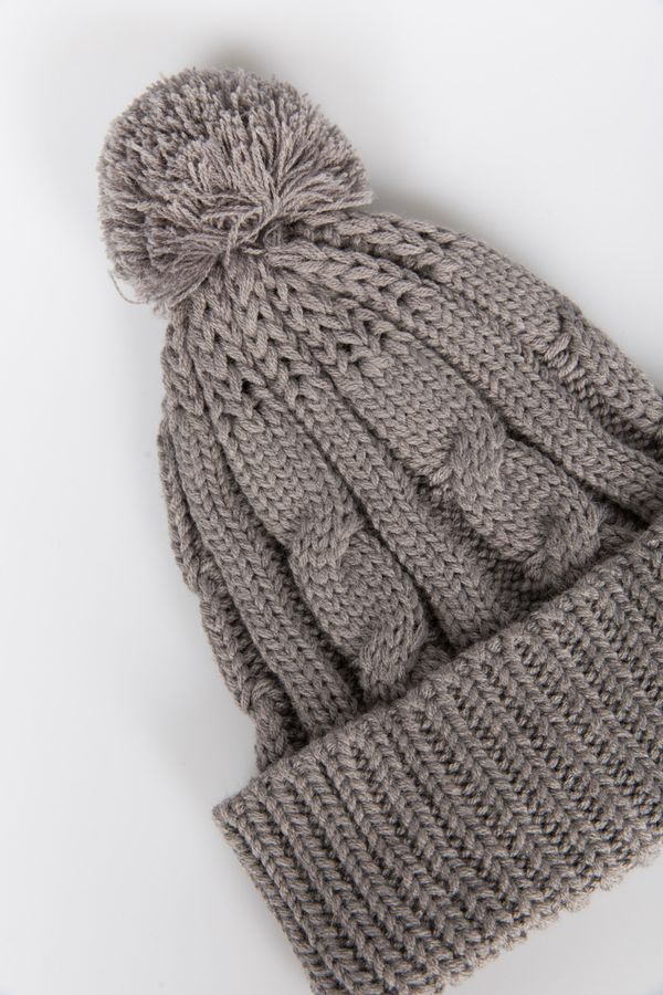 Pom Pom Beanie Grey