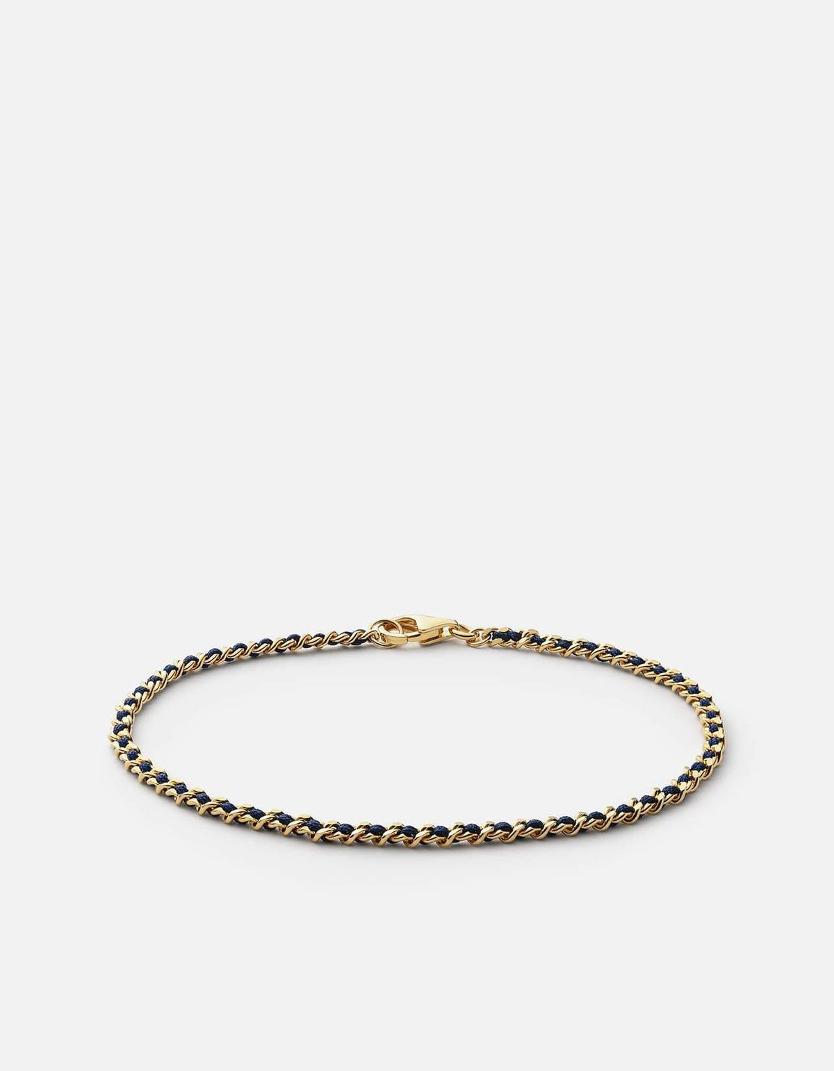 Miansai 2mm Braided Chain Bracelet, Gold Vermeil