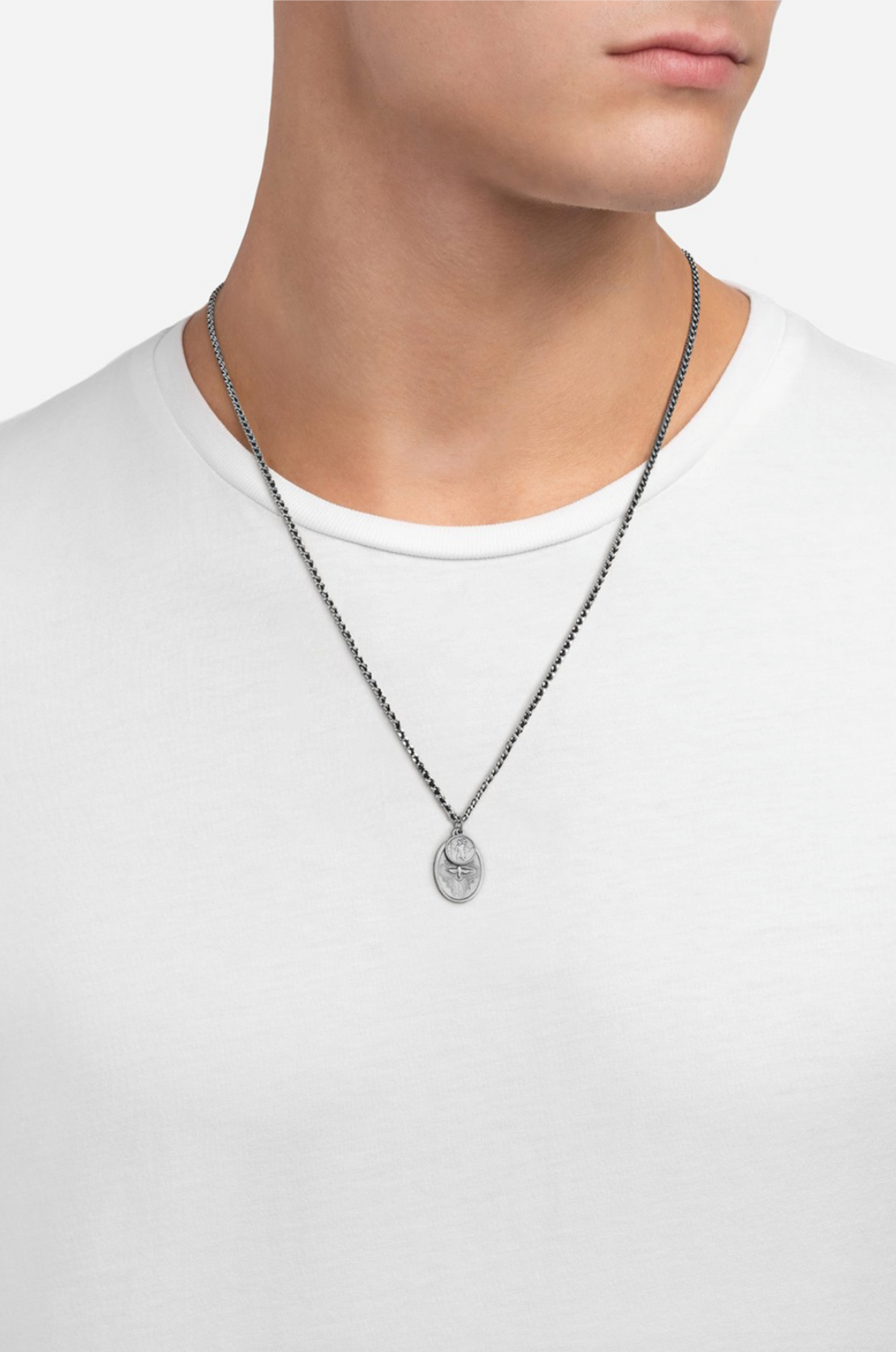 Miansai Dove Woven Chain Necklace Silver