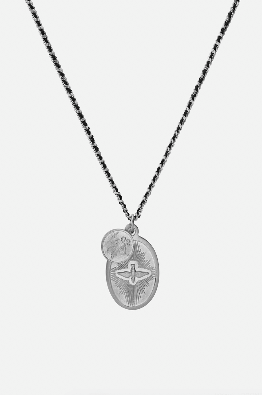 Miansai Dove Woven Chain Necklace Silver