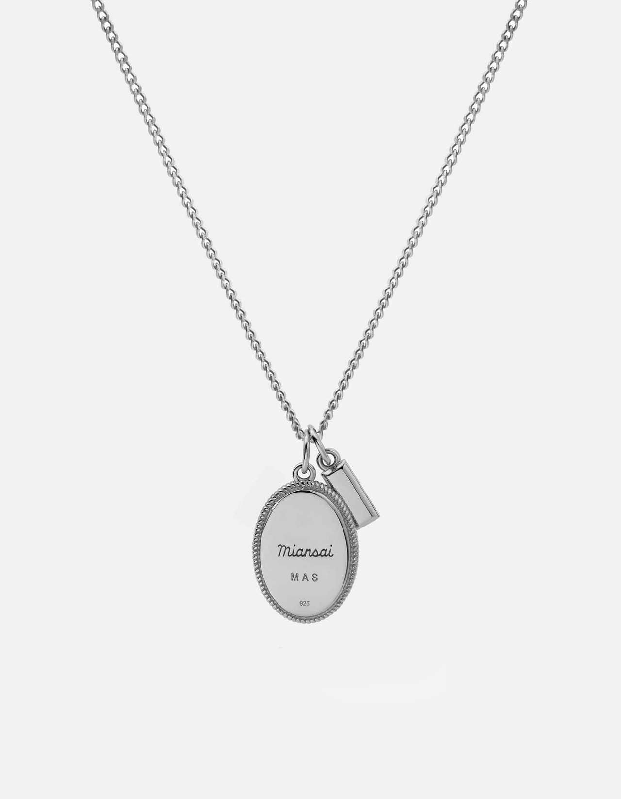 Miansai Entrata Pendant Necklace Sterling Silver/Black